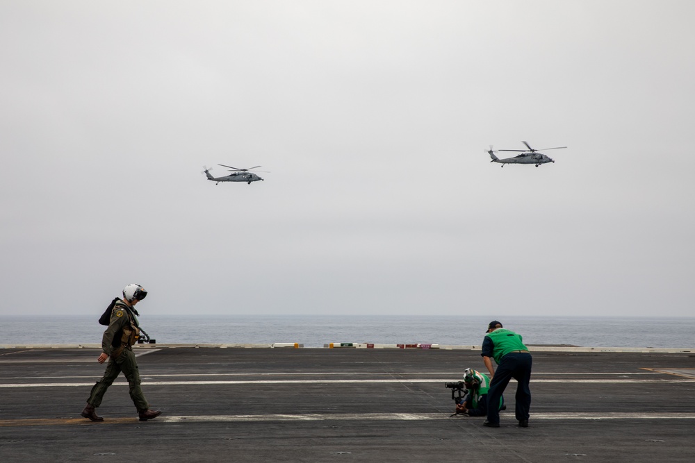 USS Gerald R. Ford (CVN 78) Sailors Conduct a Video Shoot