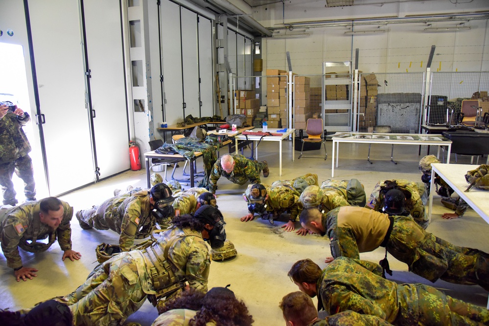 7th Army NCOA Participates in CBRN and Weapons familiarization for GAFPB