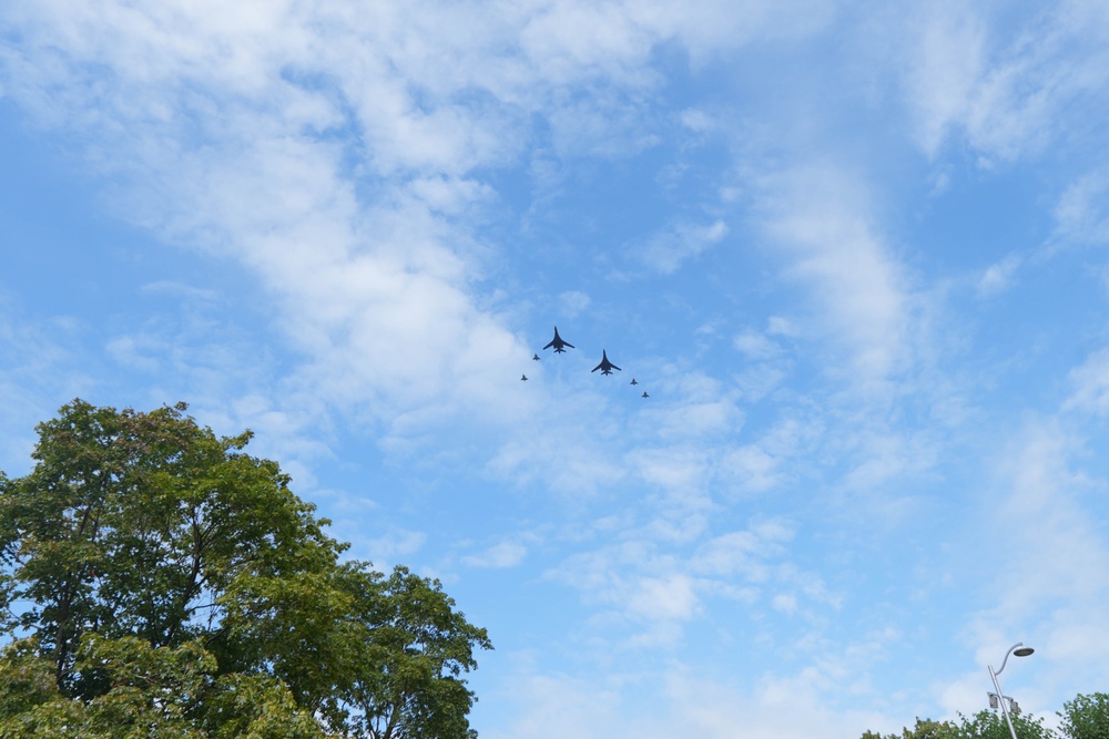 U.S. Congressman Visits Latvian Monument for Flyover
