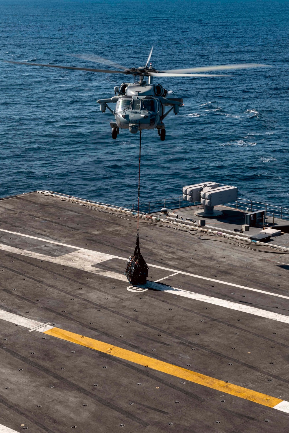 USS Gerald R. Ford (CVN 78) Conducts Logistics Replenishment in North Sea