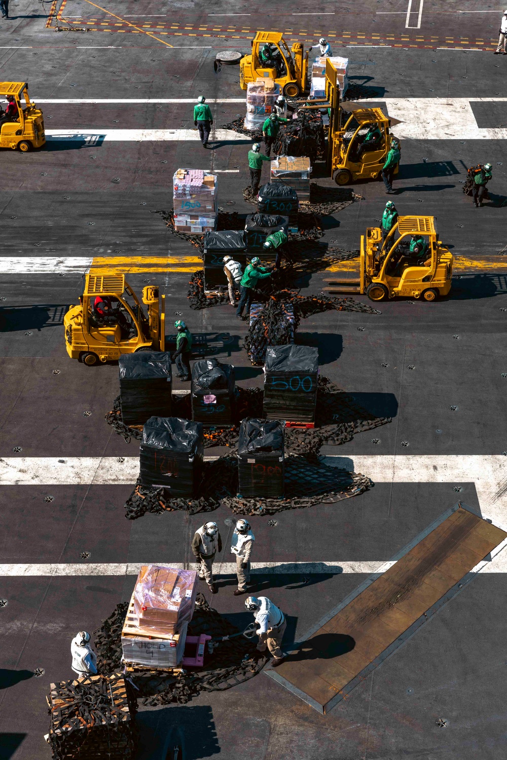 USS Gerald R. Ford (CVN 78) Conducts Logistics Replenishment in North Sea