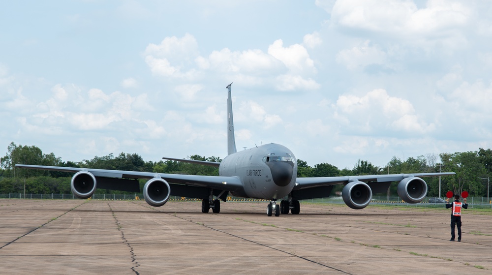 The Royal Thai Air Force, Washington and Utah Air National Guard participate in an air refueling event during Enduring Partners 2025