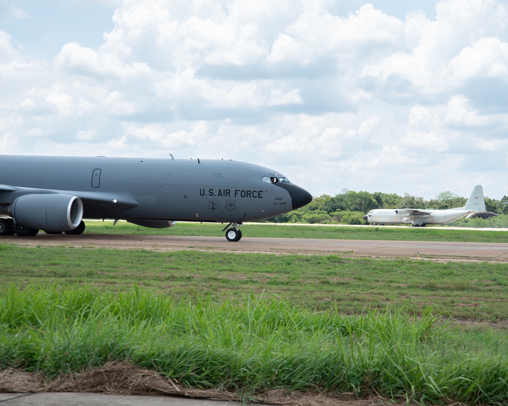 The Royal Thai Air Force, Washington and Utah Air National Guard participate in an air refueling event during Enduring Partners 2025