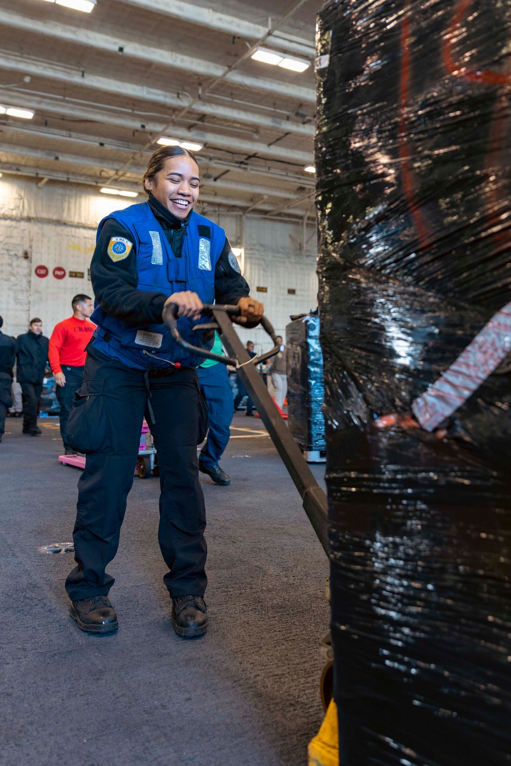 USS Gerald R. Ford (CVN 78) Conducts Logistics Replenishment in North Sea