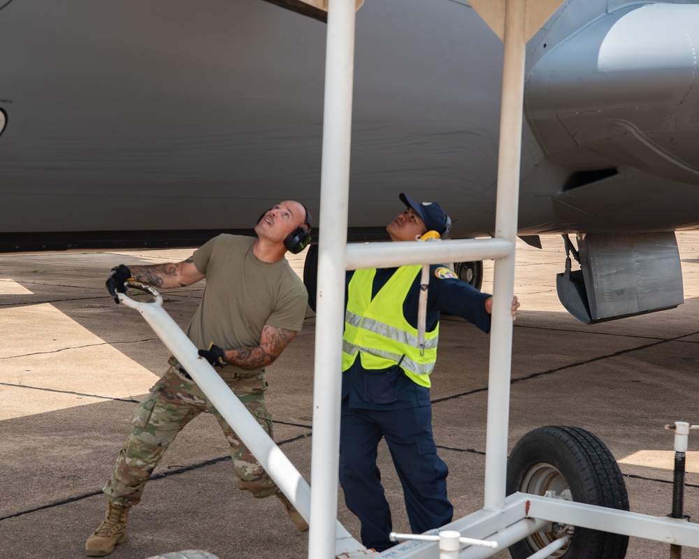 The Royal Thai Air Force, Washington and Utah Air National Guard participate in an air refueling event during Enduring Partners 2025