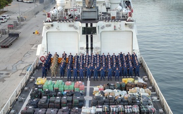 Coast Guard Cutter Hamilton offloads more than 76,140 lbs in illegal narcotics