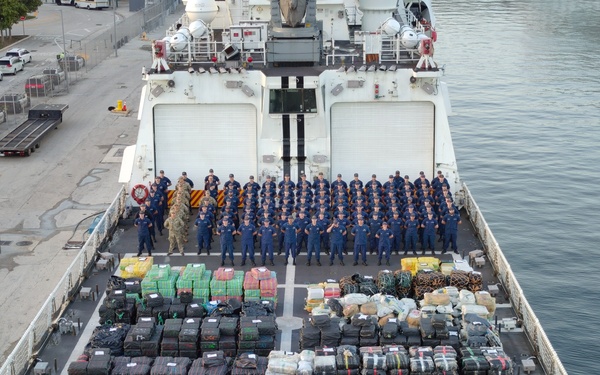 Coast Guard Cutter Hamilton offloads more than 76,140 lbs in illegal narcotics