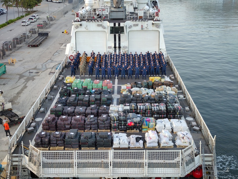 Coast Guard Cutter Hamilton offloads more than 76,140 lbs in illegal narcotics