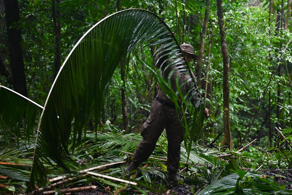 U.S. Marines and Panamanians participate in combined jungle course