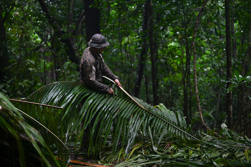 U.S. Marines and Panamanians participate in combined jungle course