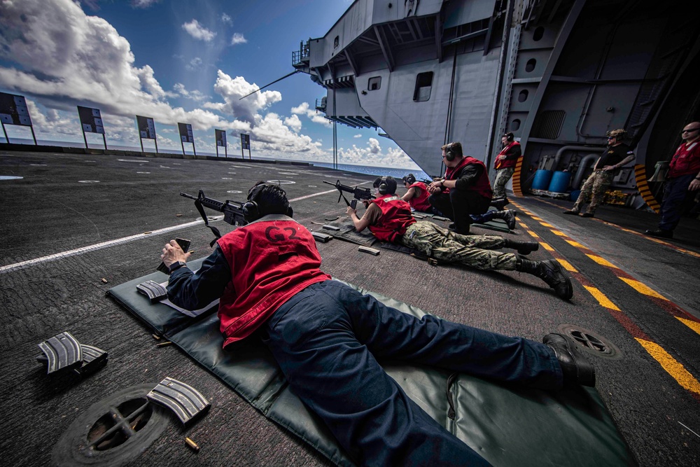 George Washington Conducts Small-Arms Qualification Course