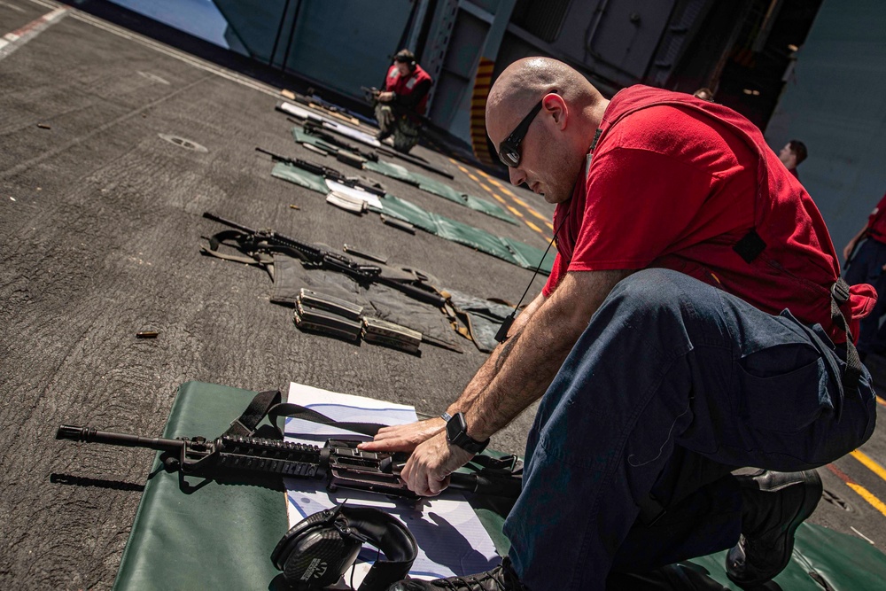 George Washington Conducts Small-Arms Qualification Course