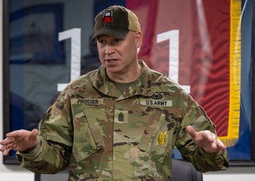 Senior Enlisted Advisor of First Army Hands Out Coins