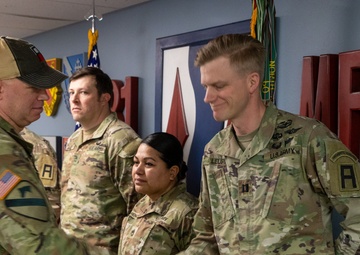 Senior Enlisted Advisor of First Army Hands Out Coins
