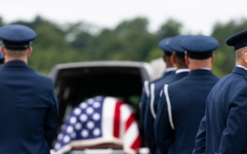 Military Funeral Honors are Conducted for U.S. Air Force Capt. Wade Holmes in Section 57