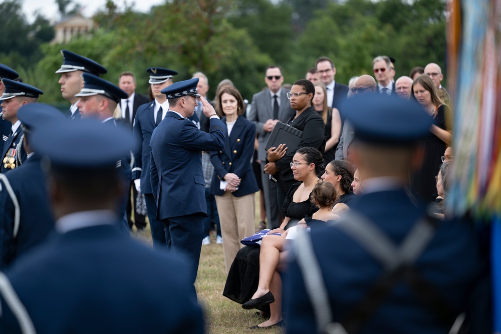 Military Funeral Honors are Conducted for U.S. Air Force Capt. Wade Holmes in Section 57
