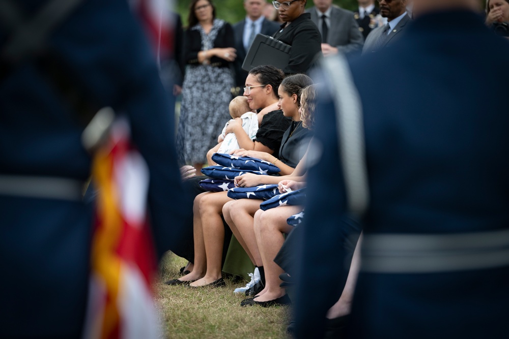 Military Funeral Honors are Conducted for U.S. Air Force Capt. Wade Holmes in Section 57