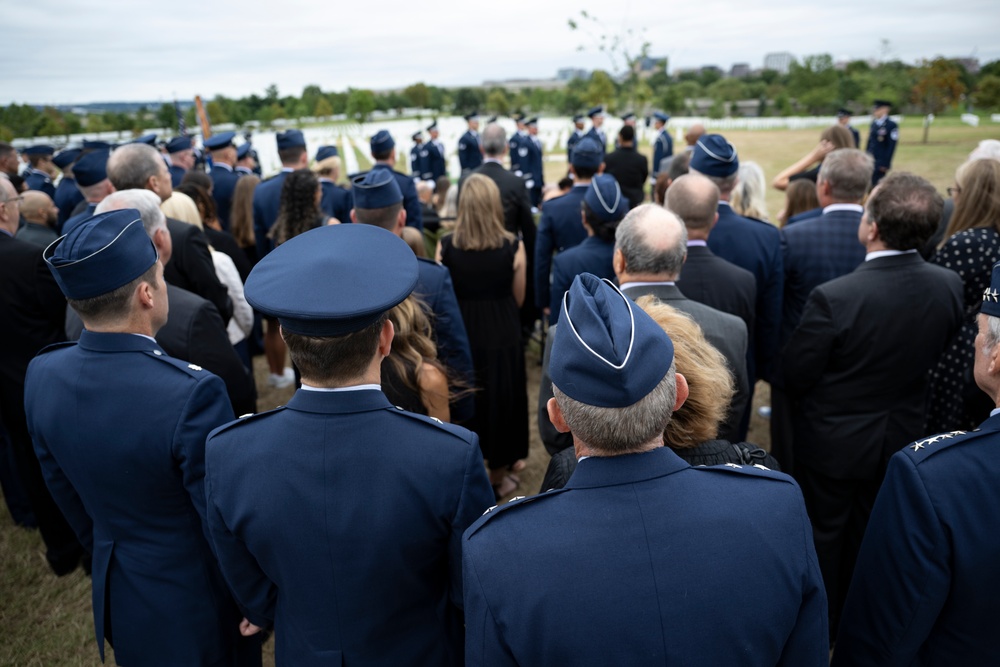 Military Funeral Honors are Conducted for U.S. Air Force Capt. Wade Holmes in Section 57