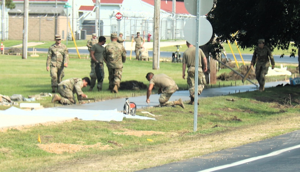 279th Engineer Utilities Detachment puts finishing touches on 2025 sidewalk troop project at Fort McCoy