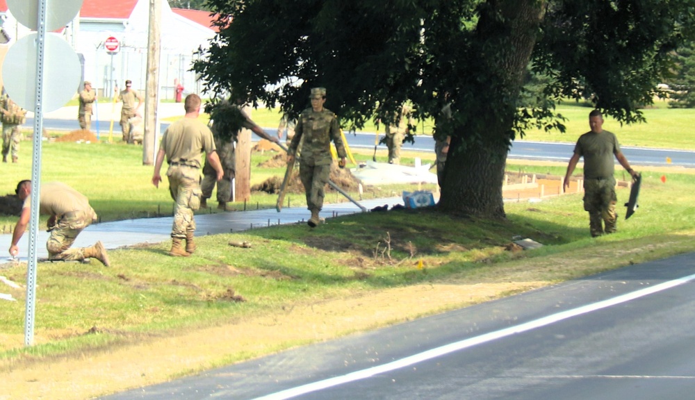 279th Engineer Utilities Detachment puts finishing touches on 2025 sidewalk troop project at Fort McCoy