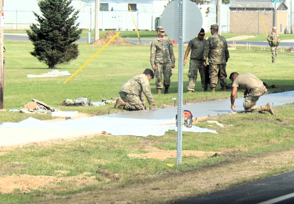 279th Engineer Utilities Detachment puts finishing touches on 2025 sidewalk troop project at Fort McCoy