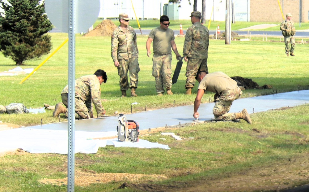 279th Engineer Utilities Detachment puts finishing touches on 2025 sidewalk troop project at Fort McCoy