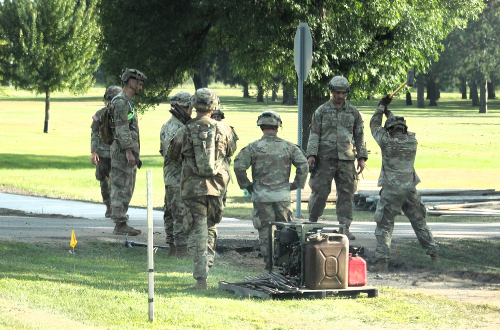 279th Engineer Utilities Detachment puts finishing touches on 2025 sidewalk troop project at Fort McCoy