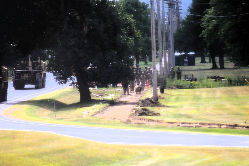 279th Engineer Utilities Detachment puts finishing touches on 2025 sidewalk troop project at Fort McCoy