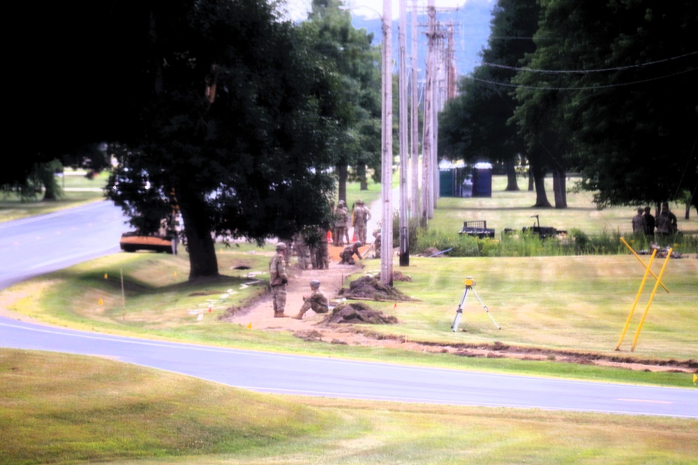 279th Engineer Utilities Detachment puts finishing touches on 2025 sidewalk troop project at Fort McCoy