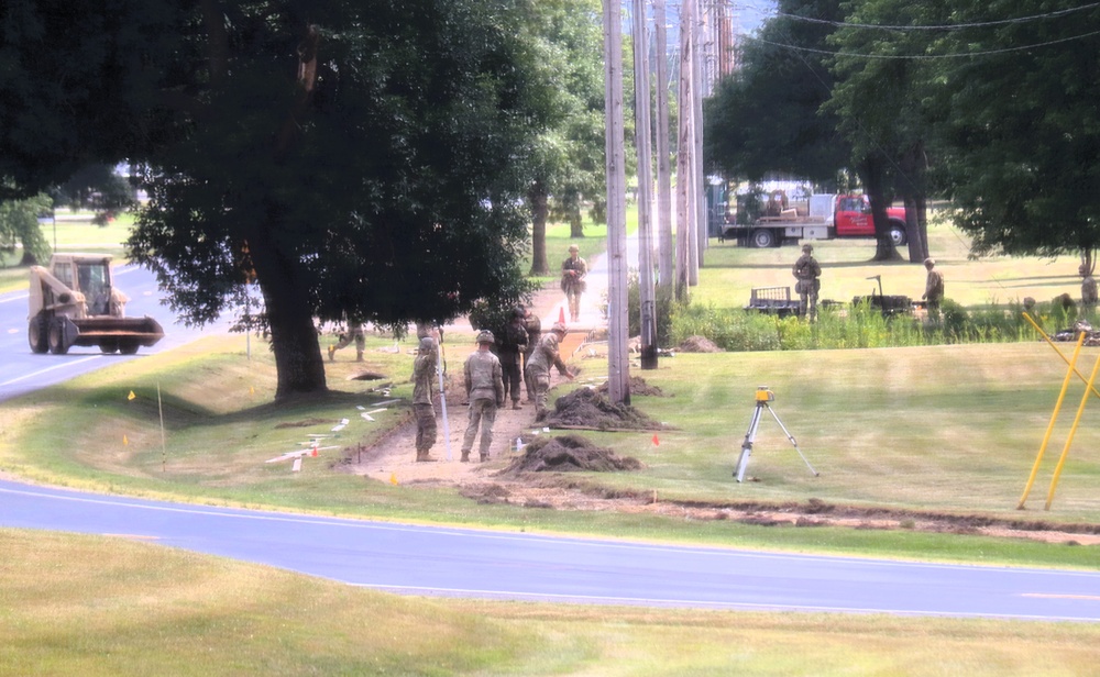 279th Engineer Utilities Detachment puts finishing touches on 2025 sidewalk troop project at Fort McCoy
