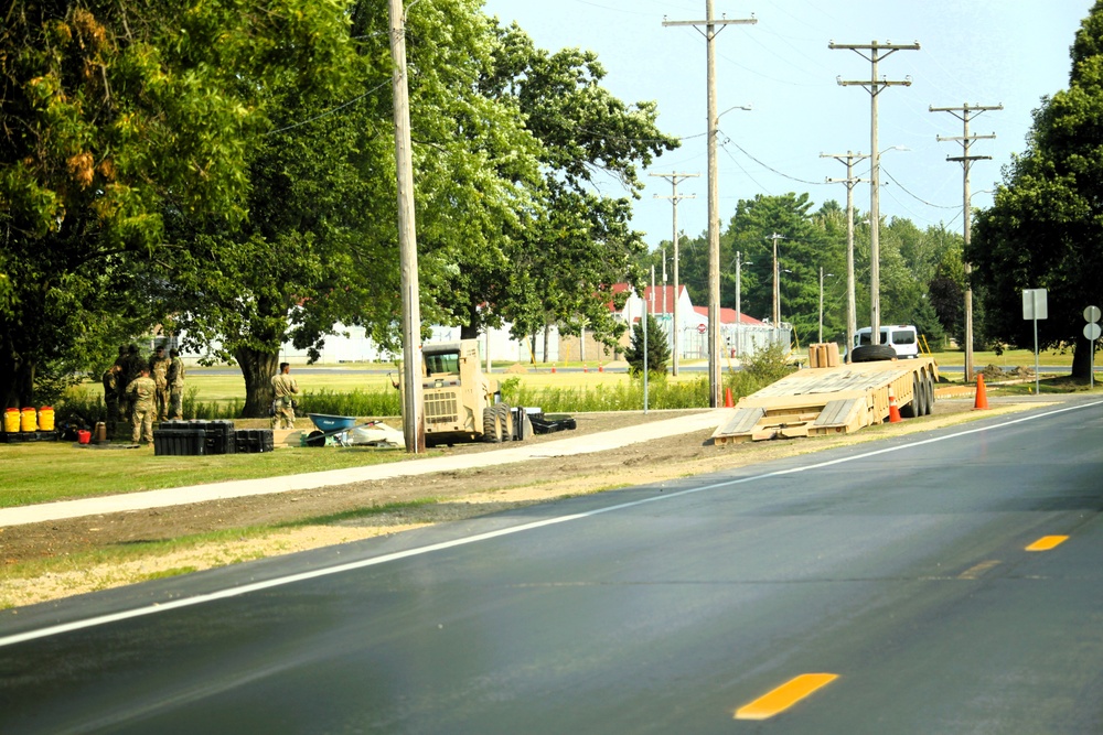 279th Engineer Utilities Detachment puts finishing touches on 2025 sidewalk troop project at Fort McCoy