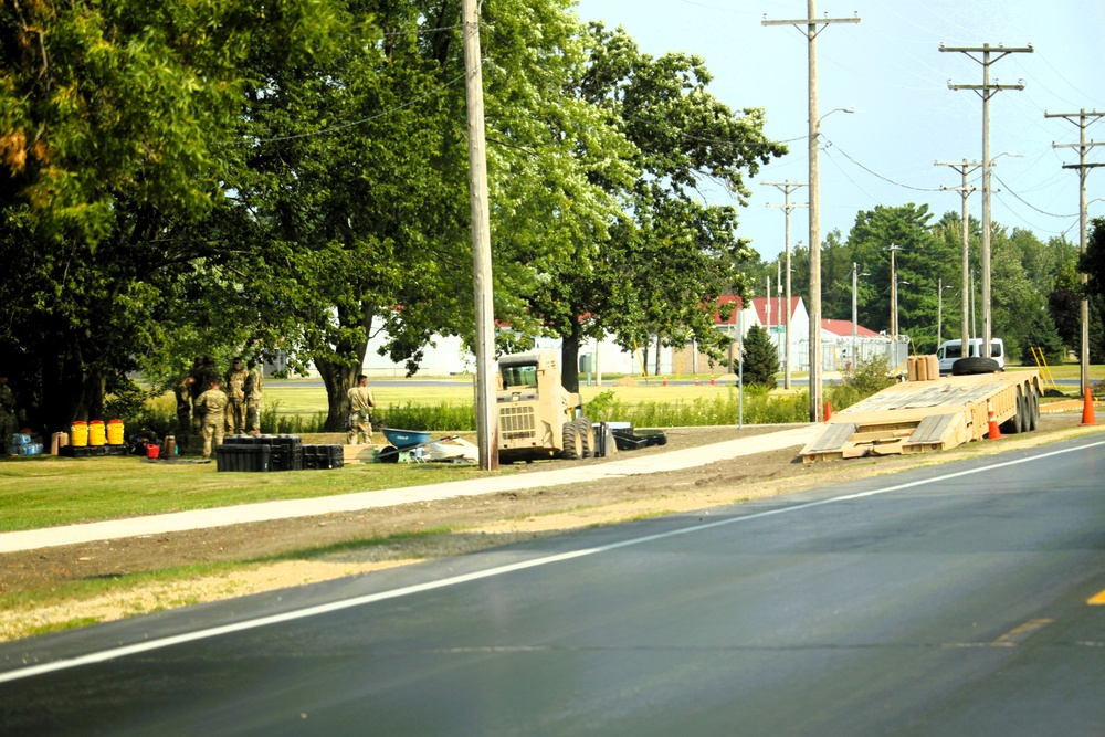 279th Engineer Utilities Detachment puts finishing touches on 2025 sidewalk troop project at Fort McCoy