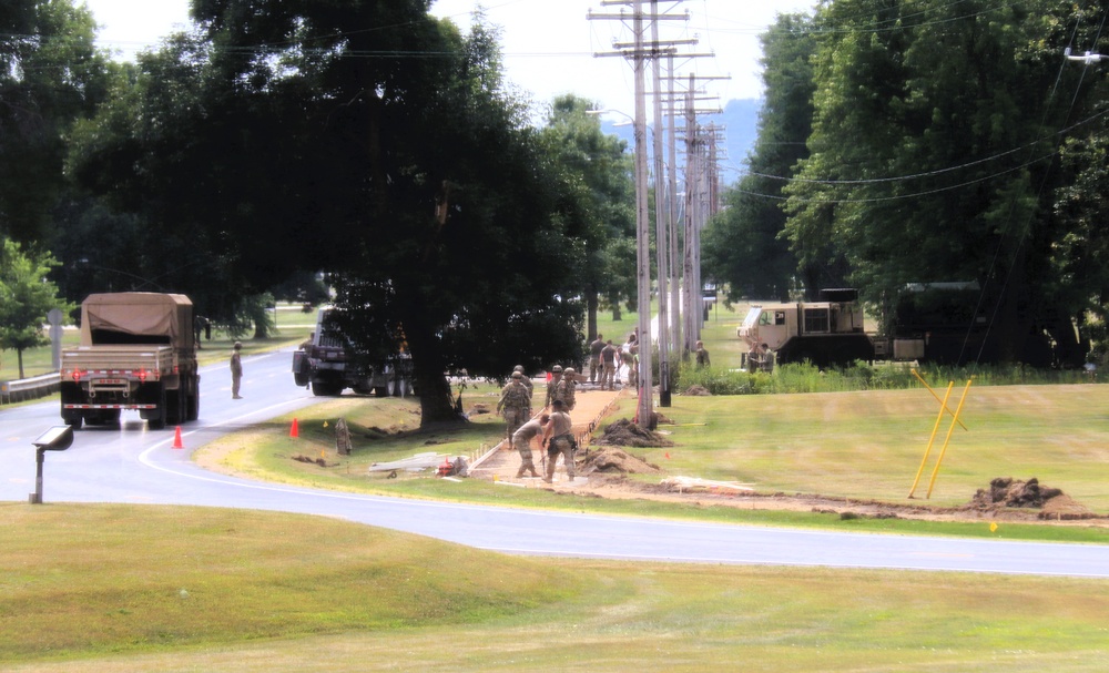 279th Engineer Utilities Detachment puts finishing touches on 2025 sidewalk troop project at Fort McCoy