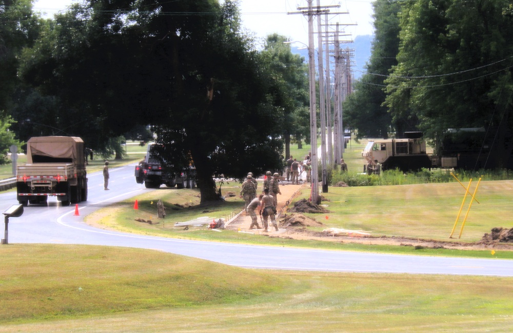 279th Engineer Utilities Detachment puts finishing touches on 2025 sidewalk troop project at Fort McCoy