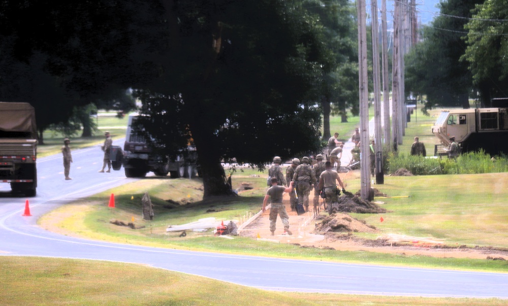 279th Engineer Utilities Detachment puts finishing touches on 2025 sidewalk troop project at Fort McCoy