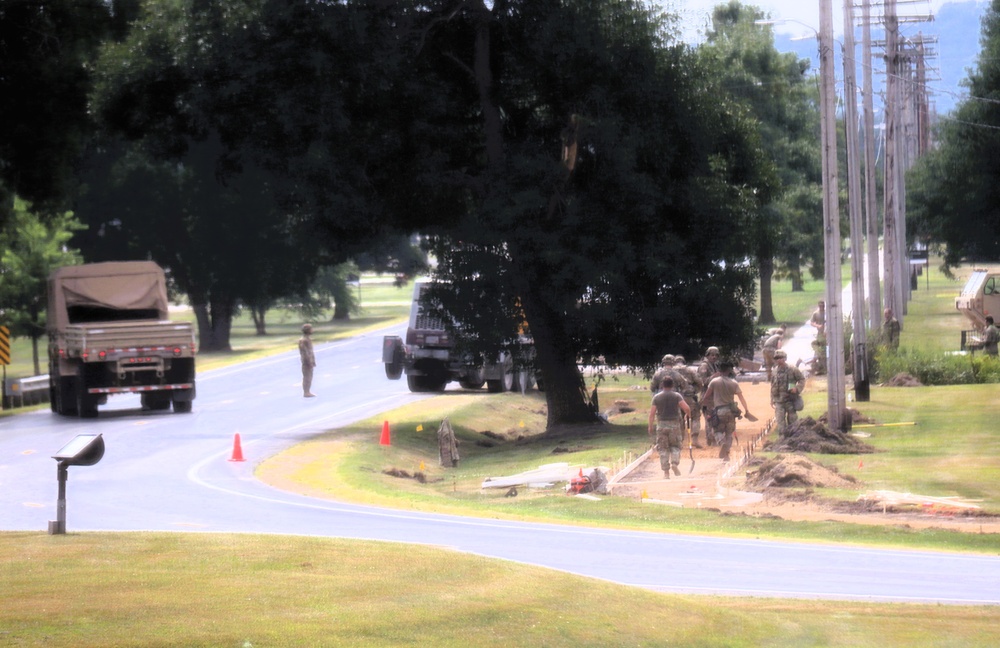 279th Engineer Utilities Detachment puts finishing touches on 2025 sidewalk troop project at Fort McCoy