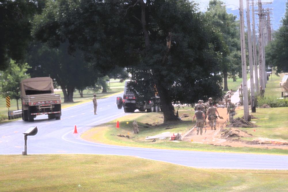 279th Engineer Utilities Detachment puts finishing touches on 2025 sidewalk troop project at Fort McCoy