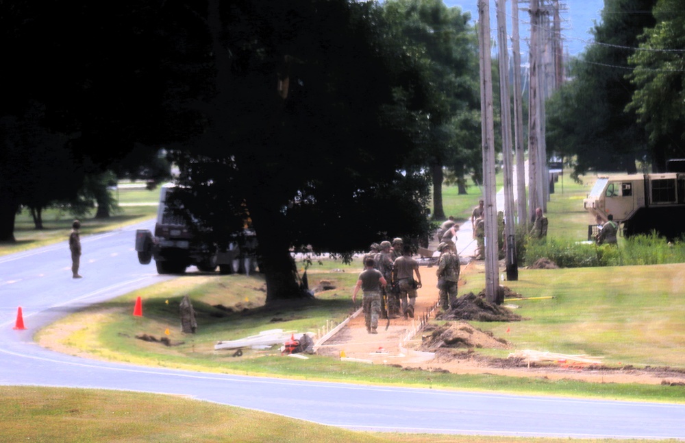 279th Engineer Utilities Detachment puts finishing touches on 2025 sidewalk troop project at Fort McCoy