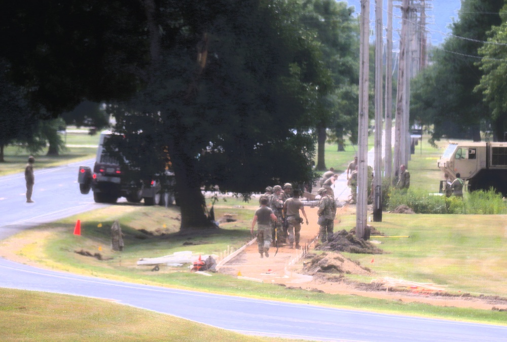 279th Engineer Utilities Detachment puts finishing touches on 2025 sidewalk troop project at Fort McCoy