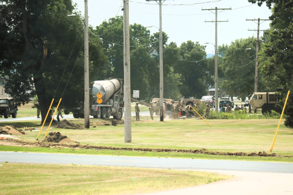 279th Engineer Utilities Detachment puts finishing touches on 2025 sidewalk troop project at Fort McCoy