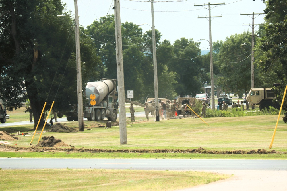 279th Engineer Utilities Detachment puts finishing touches on 2025 sidewalk troop project at Fort McCoy