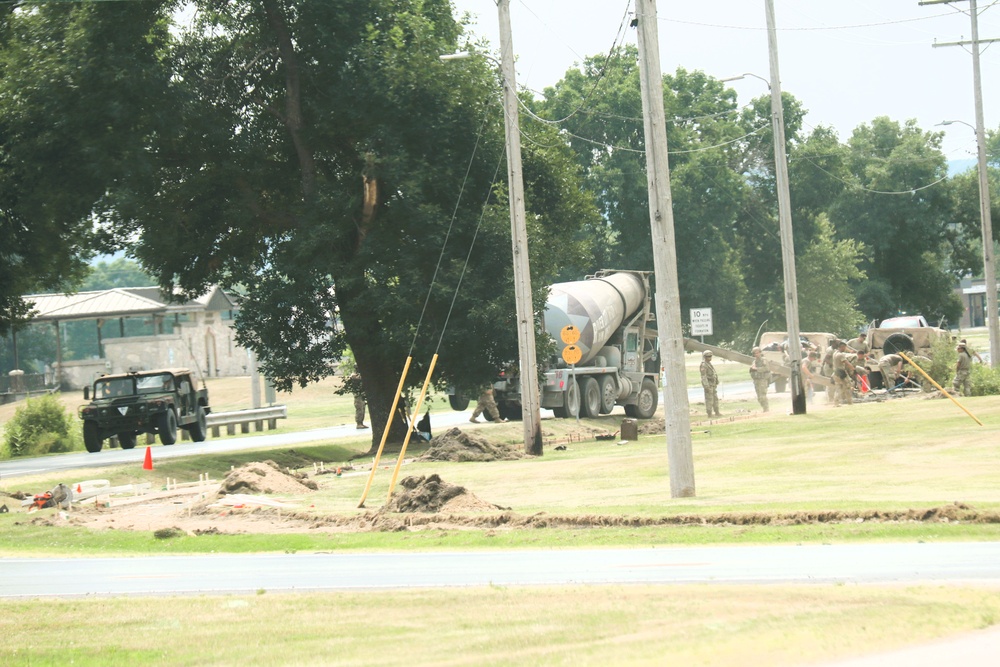 279th Engineer Utilities Detachment puts finishing touches on 2025 sidewalk troop project at Fort McCoy