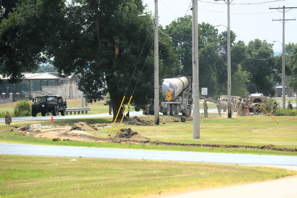 279th Engineer Utilities Detachment puts finishing touches on 2025 sidewalk troop project at Fort McCoy