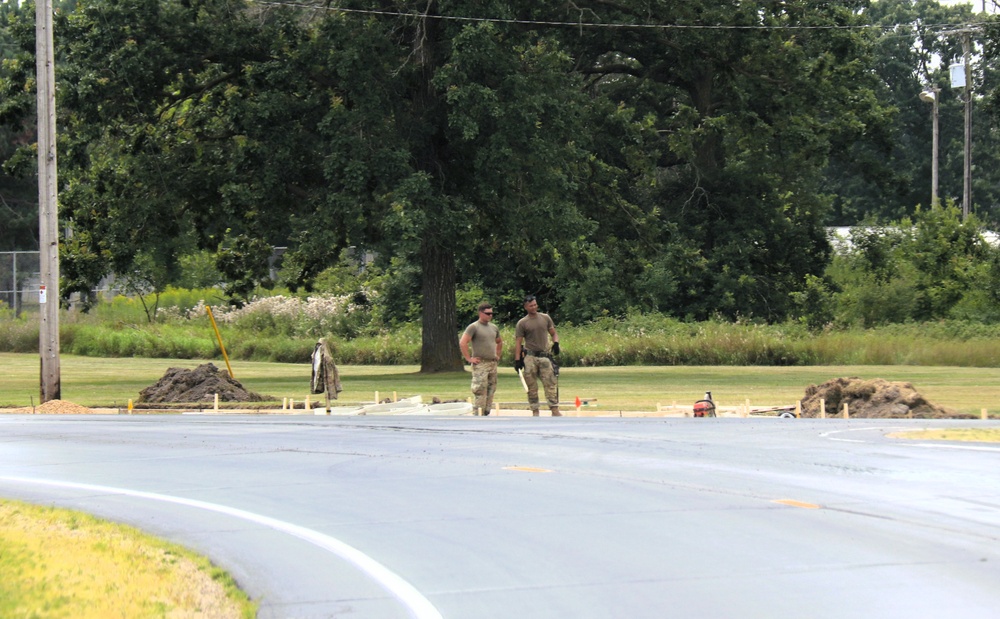 279th Engineer Utilities Detachment puts finishing touches on 2025 sidewalk troop project at Fort McCoy