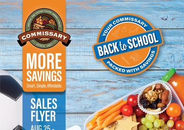 DeCA announces last of its three-part ‘Back-to-School’ savings promotion available in the Aug. 25 – Sept. 7 Commissary Sales Flyer