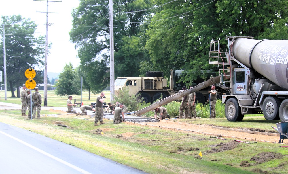 279th Engineer Utilities Detachment puts finishing touches on 2025 sidewalk troop project at Fort McCoy