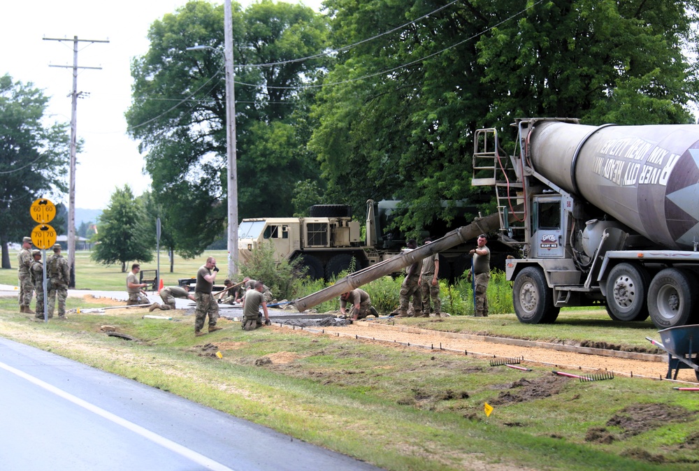 279th Engineer Utilities Detachment puts finishing touches on 2025 sidewalk troop project at Fort McCoy
