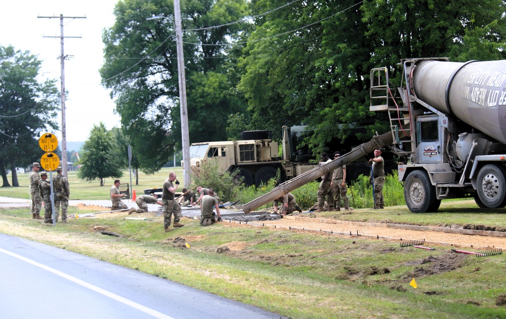 279th Engineer Utilities Detachment puts finishing touches on 2025 sidewalk troop project at Fort McCoy