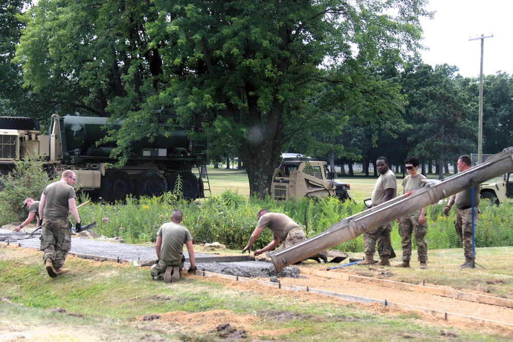 279th Engineer Utilities Detachment puts finishing touches on 2025 sidewalk troop project at Fort McCoy