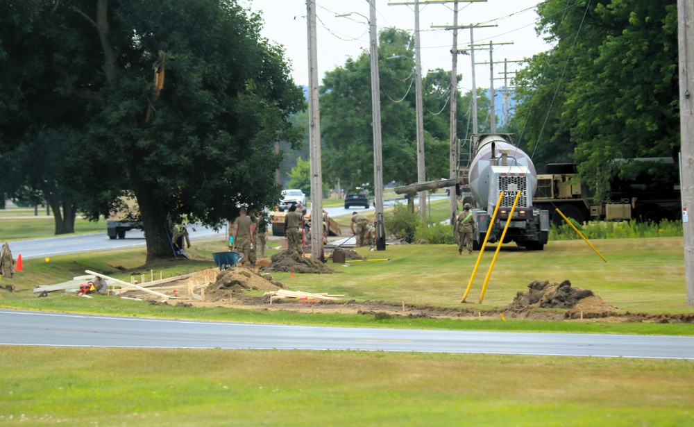 279th Engineer Utilities Detachment puts finishing touches on 2025 sidewalk troop project at Fort McCoy